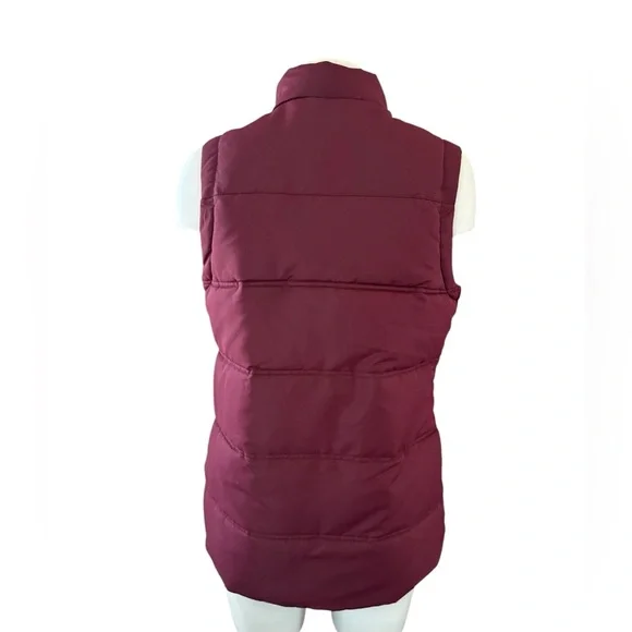 Bench Women's Burgundy Puffer Vest, Plum, like new, size Small - Picture 7 of 10
